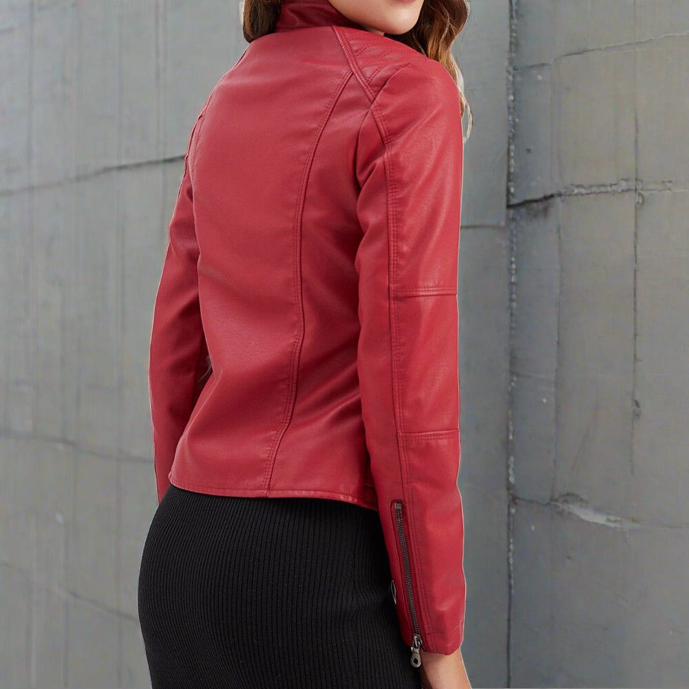 Women's Fashion Regular Fit Jacket – Elegant with Pockets and Zipper Closure