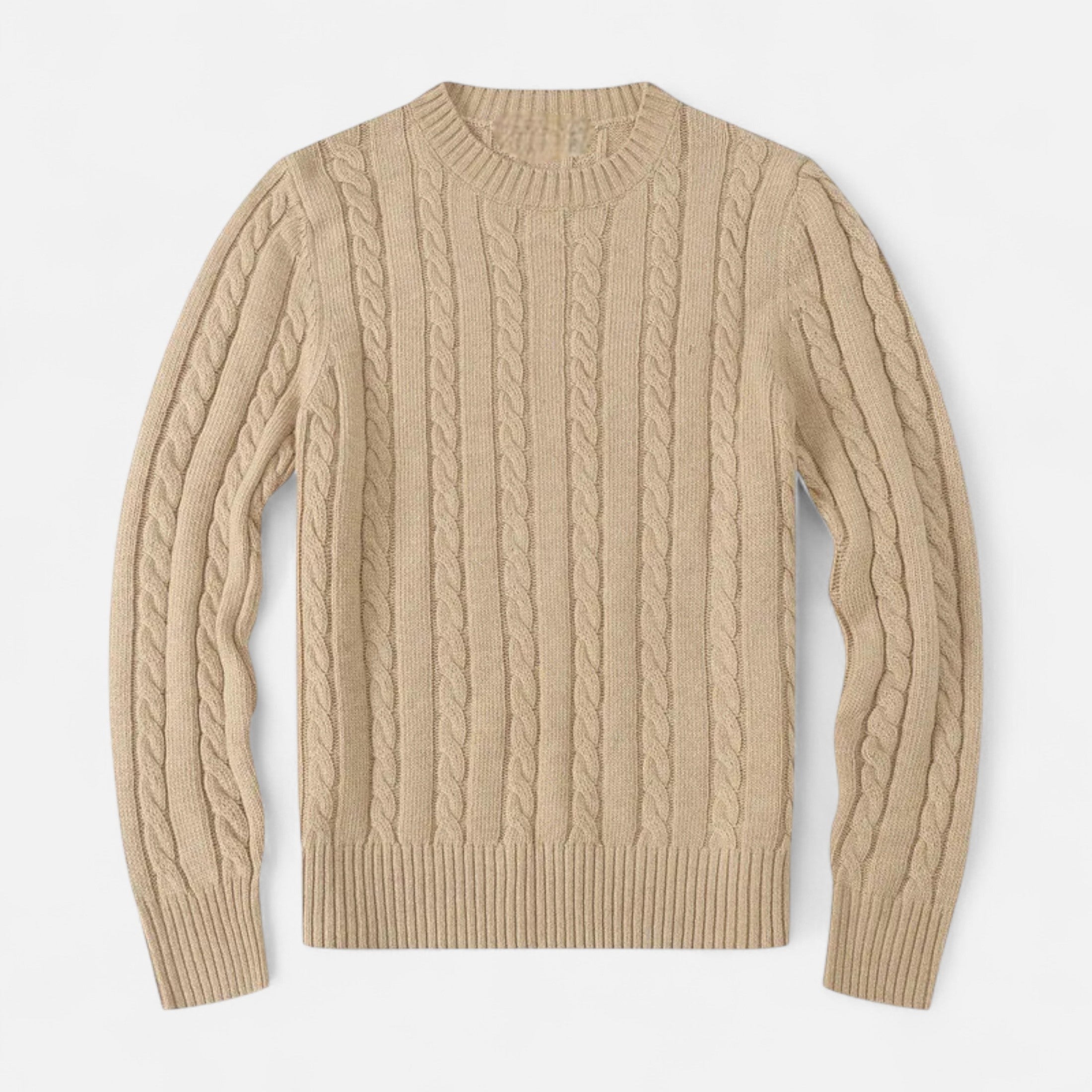 Timeless Men’s Winter Blend Sweater with Round Neckline