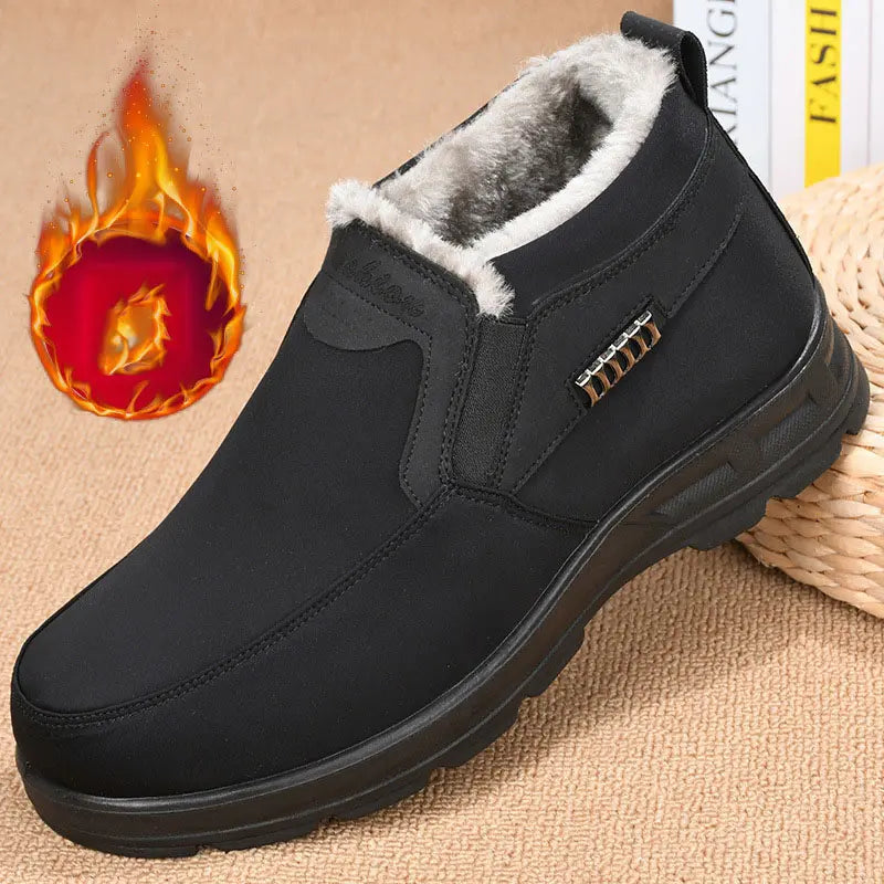 Men's Fashion Practical Warm Thermal Slip-On Shoes with Plush Lining