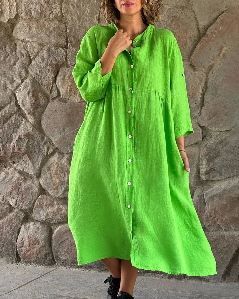 Women's Elegance Flowing Summer Airy Shirt Dress