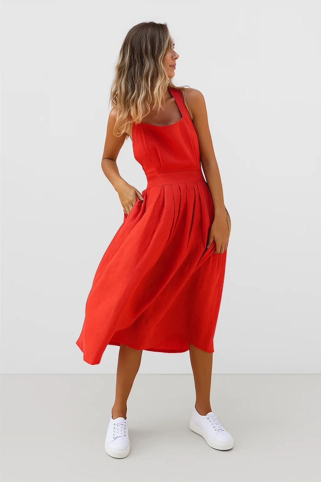 Exquisite Flowy Airy Party Backless Dress for Women