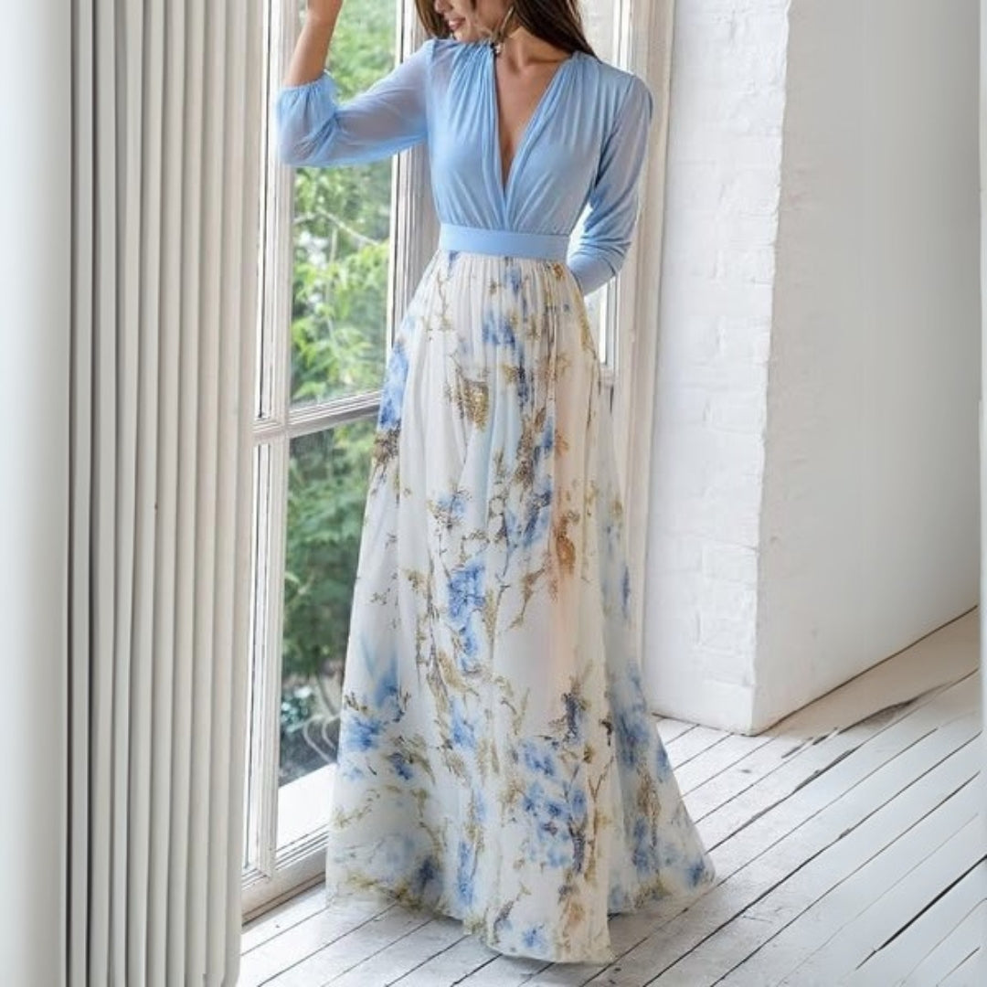 Women's Stylish Flowery Long Sunny Maxi Dress