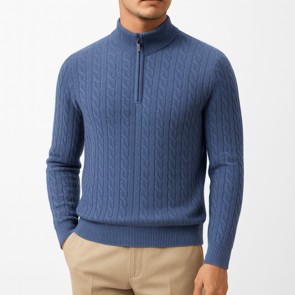 Smith | Cable Knit High Neck Jumper