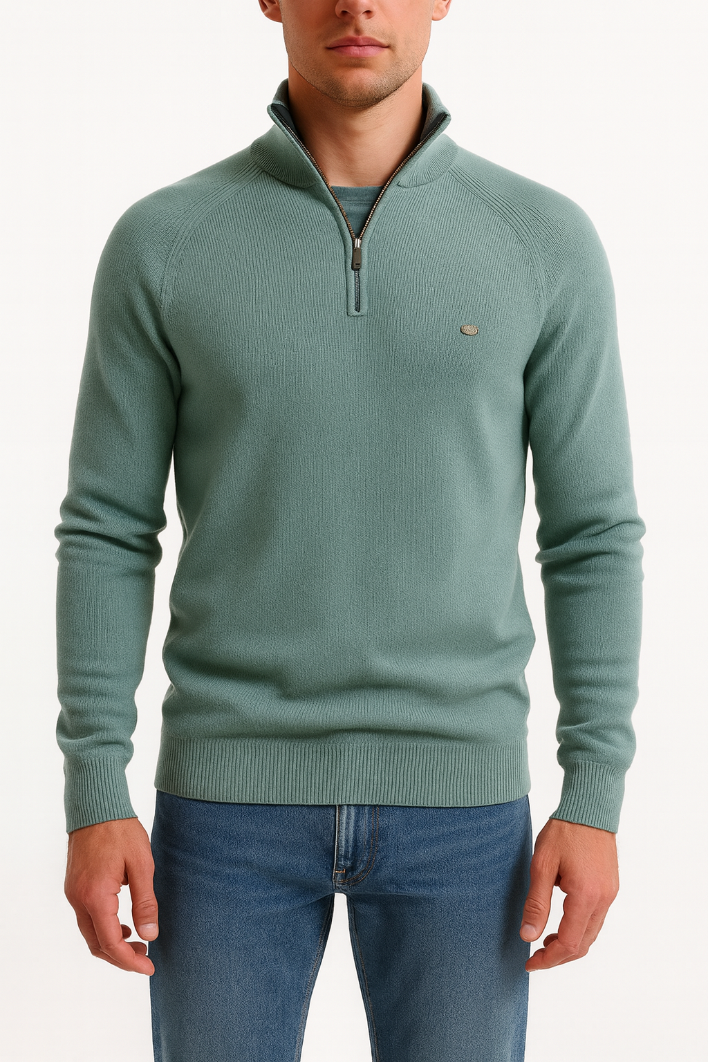 Smith | Ribbed Quarter-Zip Sweater