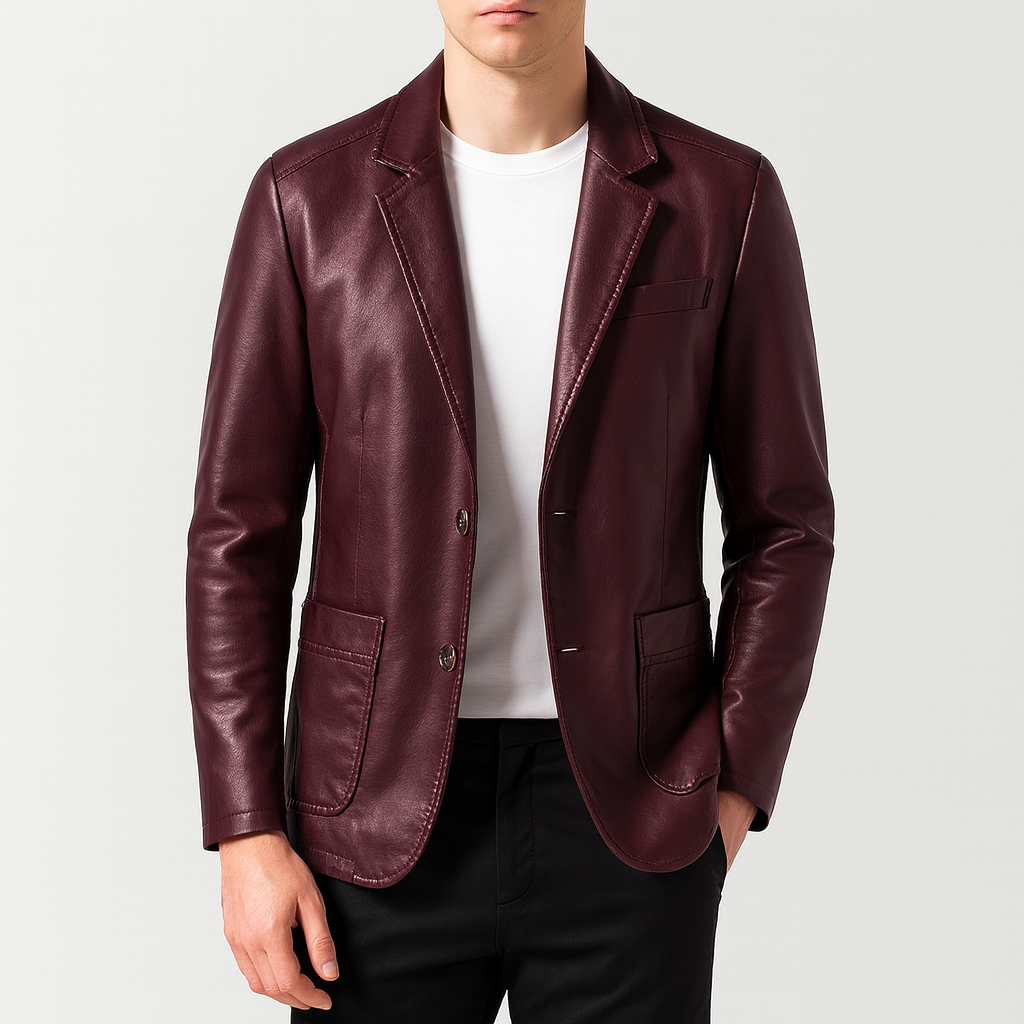 SMITH | Leather Blazer Jacket