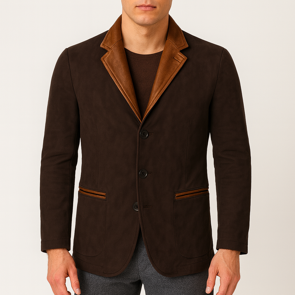 Smith | Suede Jacket with Leather Trim