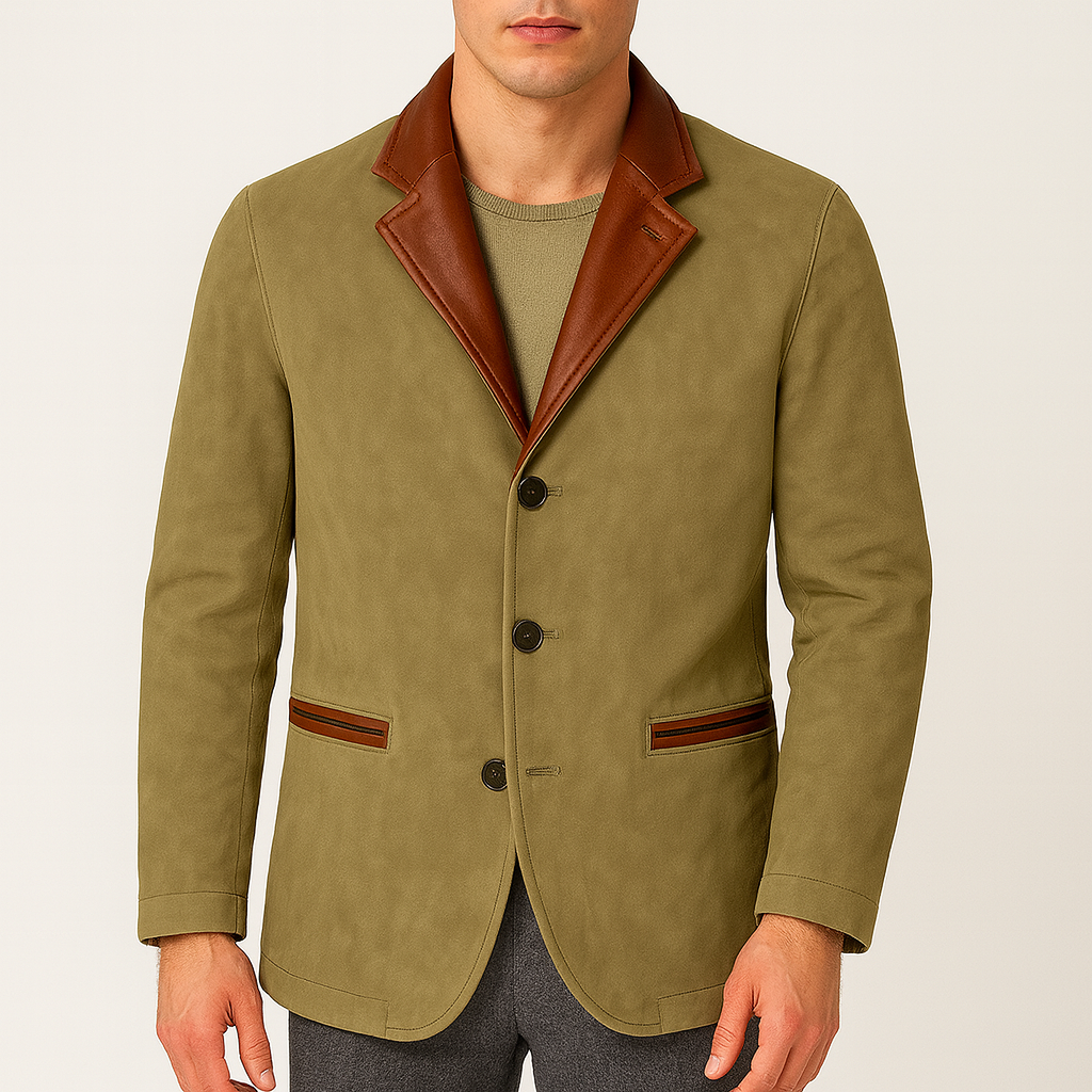 Smith | Suede Jacket with Leather Trim