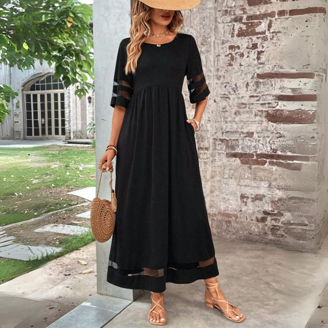 Women's Elegant Tummy Flattering Maxi Dress for Special Events