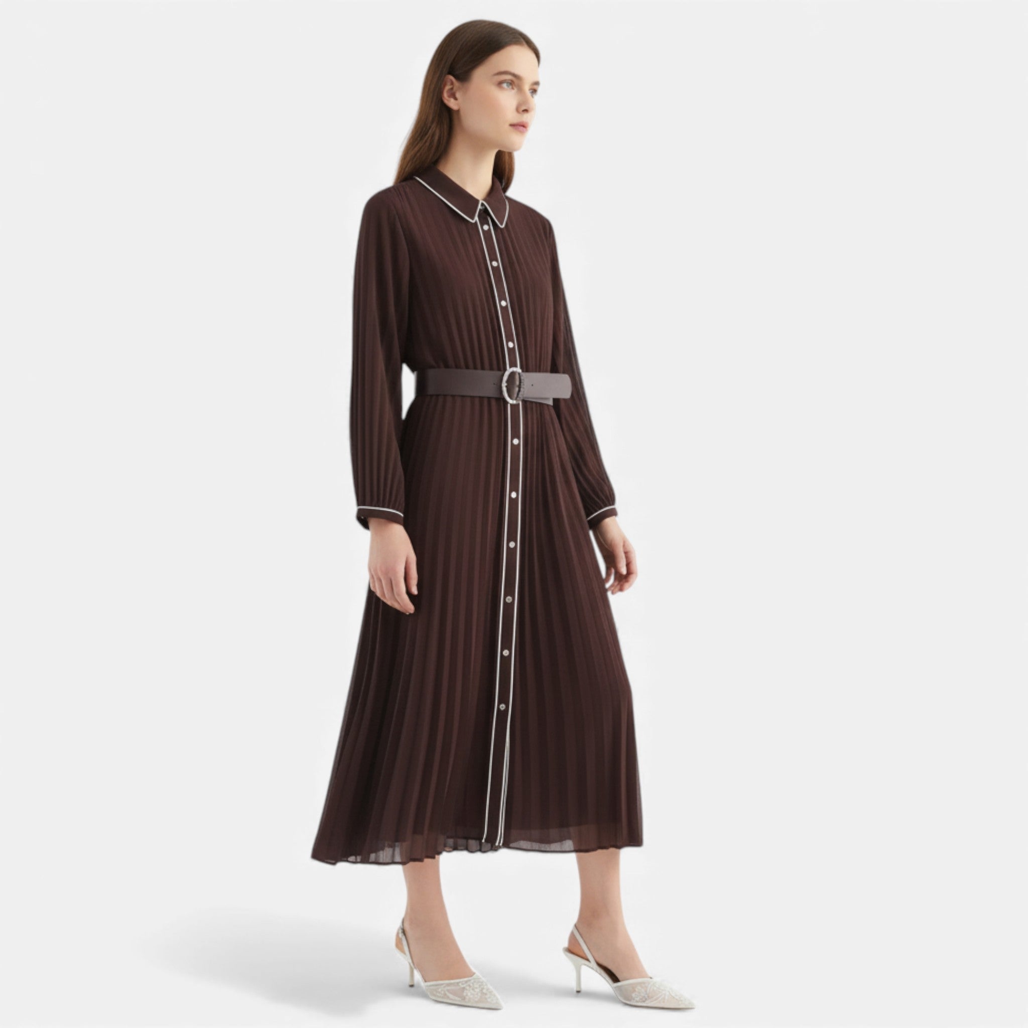 Women’s Elegant Airy Floral Embroidered Mesh Designer Heels