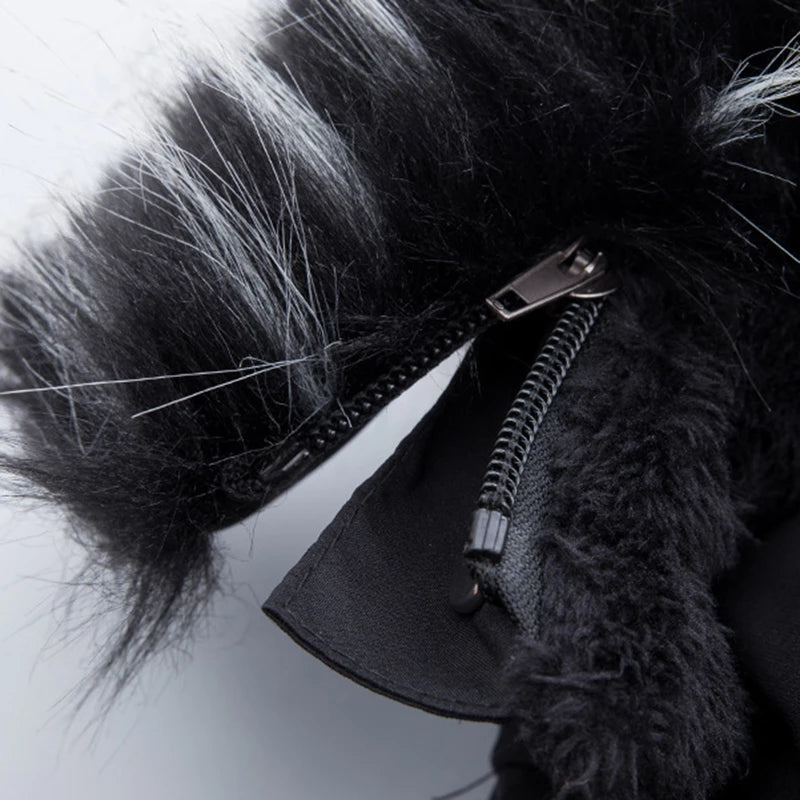 Men's Winter Warm Thermal Insulation Weatherproof Coat with Adjustable Hood