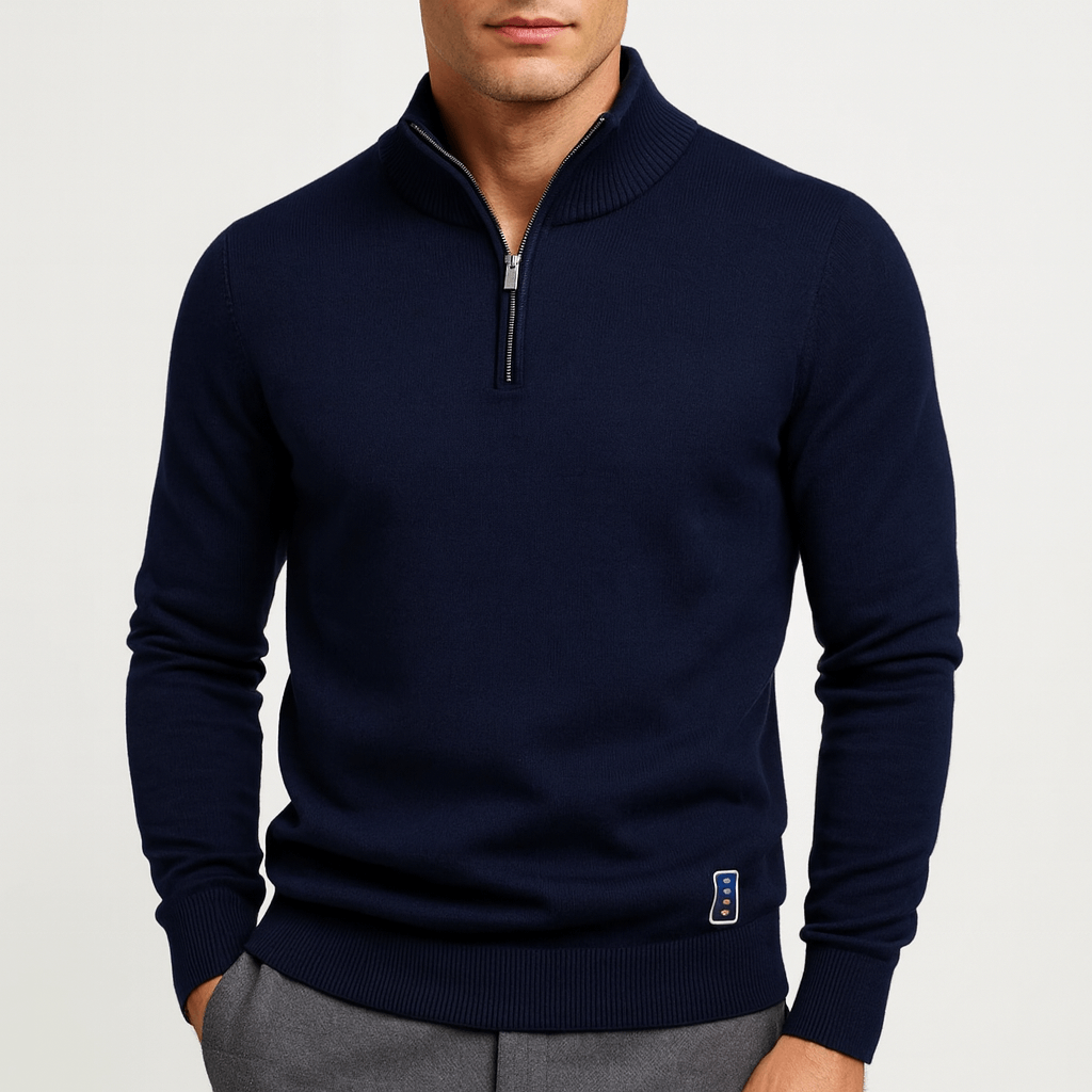 Smith | Quarter-Zip Fitted Sweater