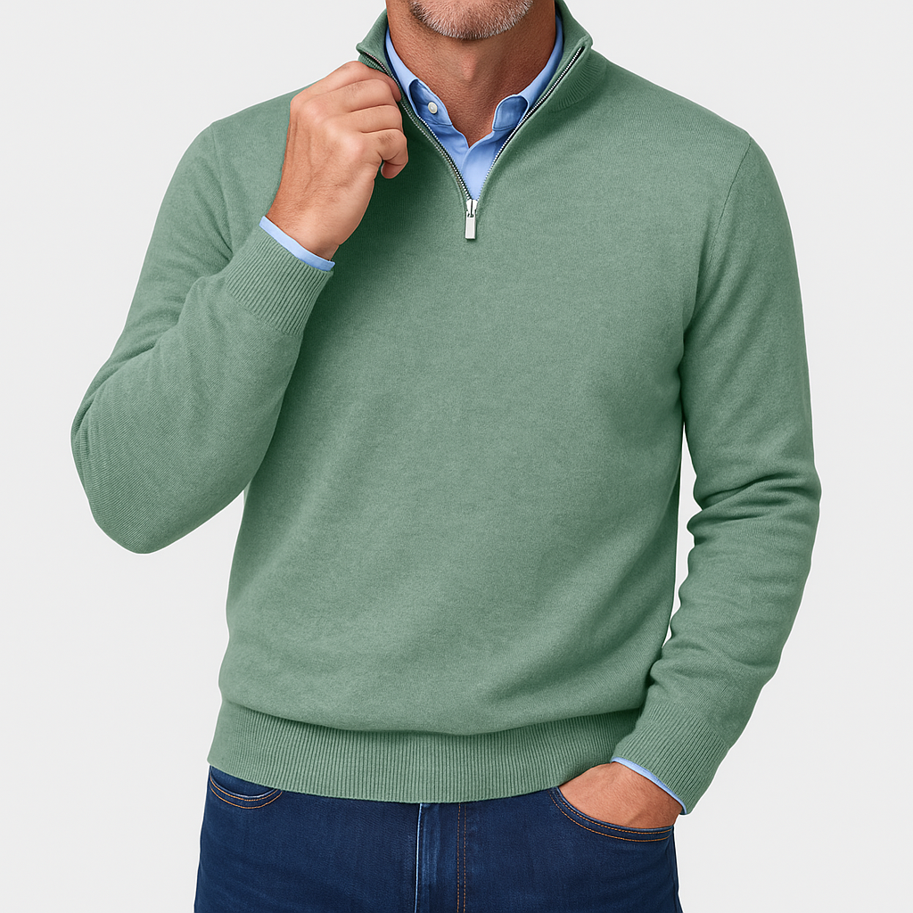 Smith | Zip Collar Knit Sweater