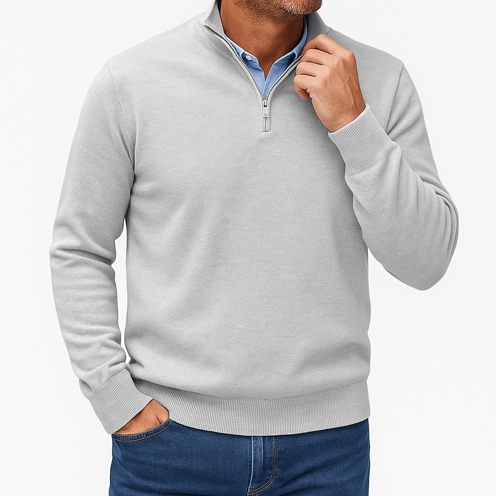 Smith | Zip Collar Knit Sweater