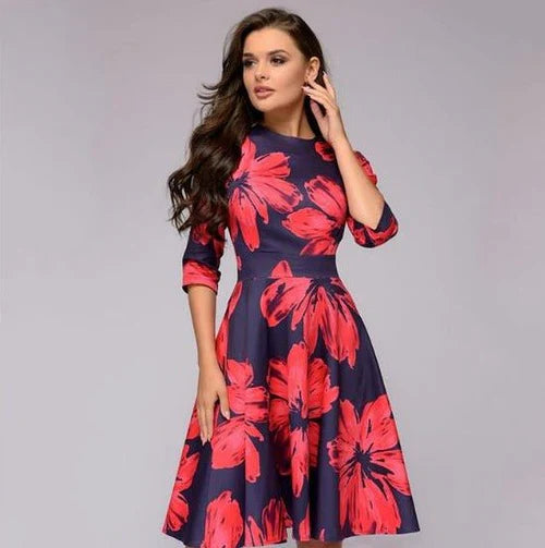Glamour Floral Summer Midi Dress for Women - Perfect for Every Occasion