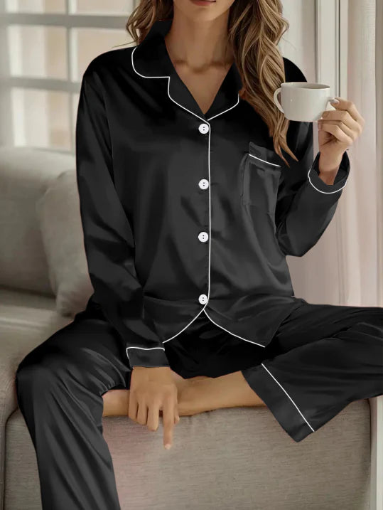 Women's Casual Fashion Lounging Pajama Set for Night Sleep