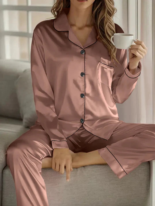 Women's Casual Fashion Lounging Pajama Set for Night Sleep