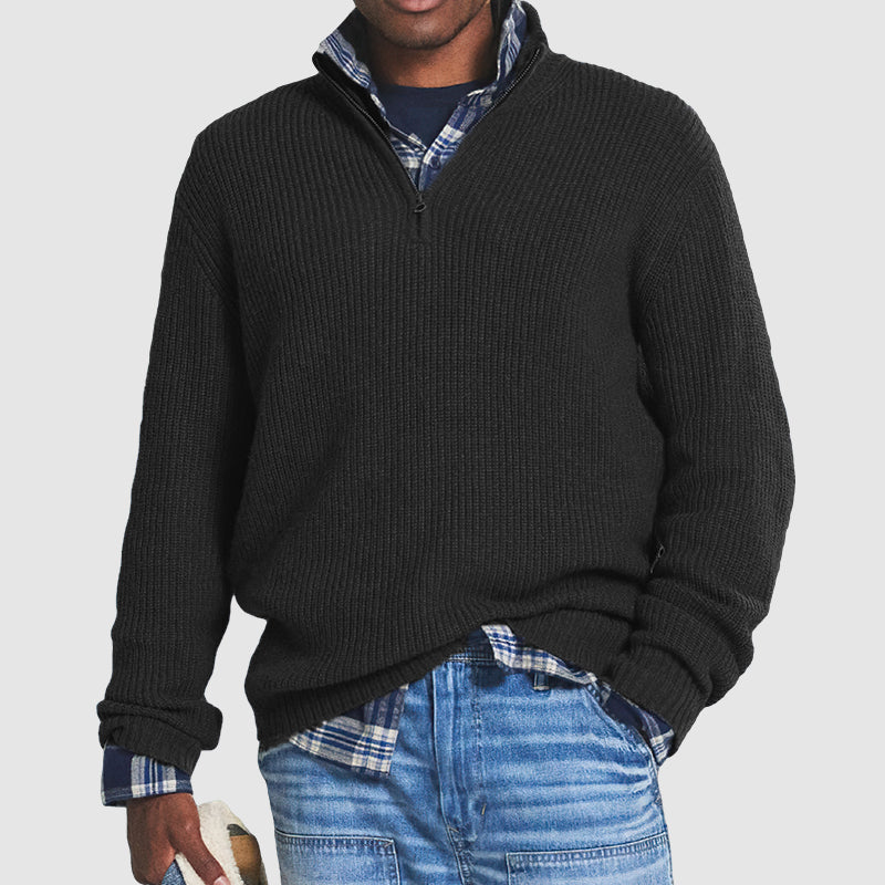 Men's Durable Layered Warm Outdoor Half Zip Sweater for Every Season