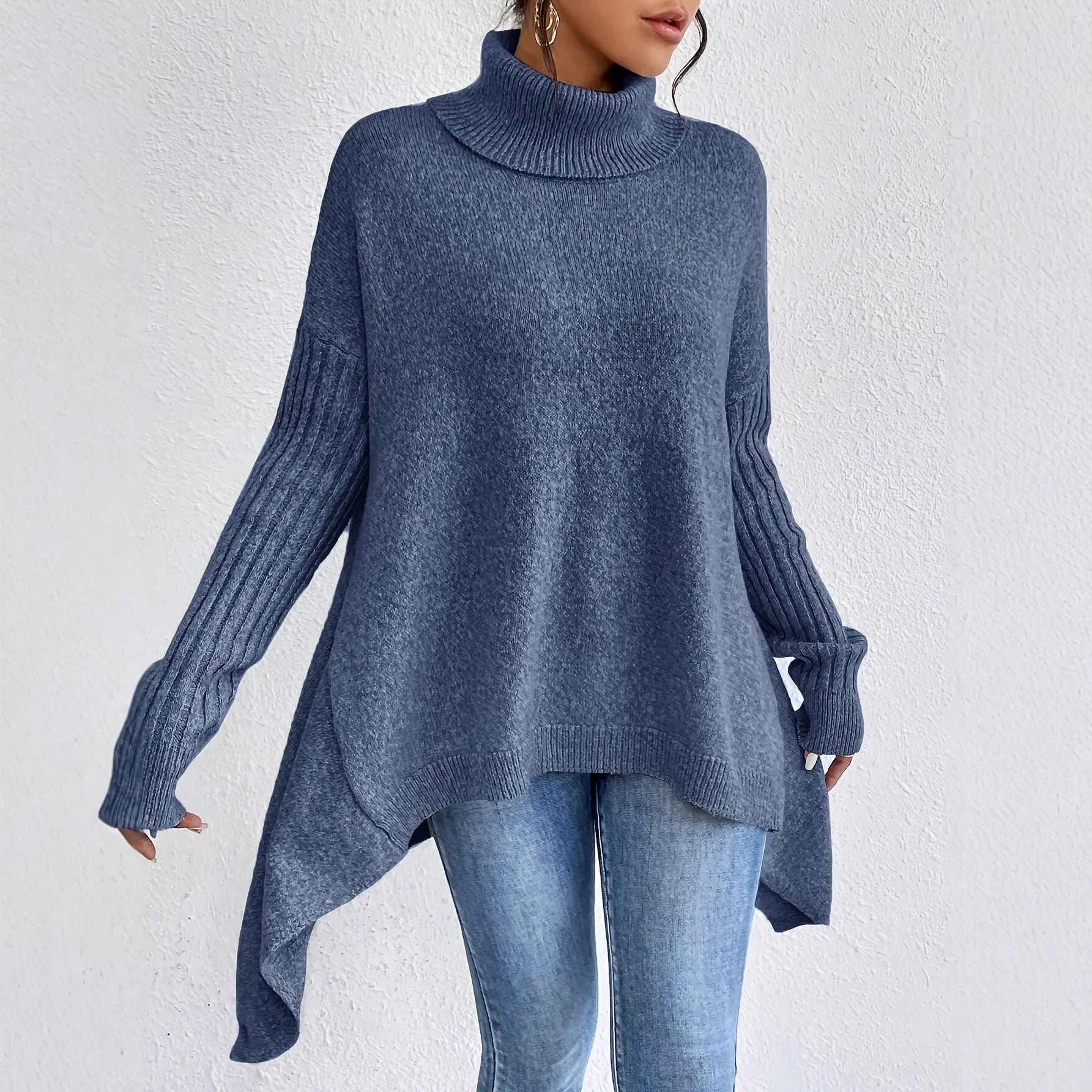 Women’s Oversized Winter Turtleneck Warm Relaxed Fit Jumper