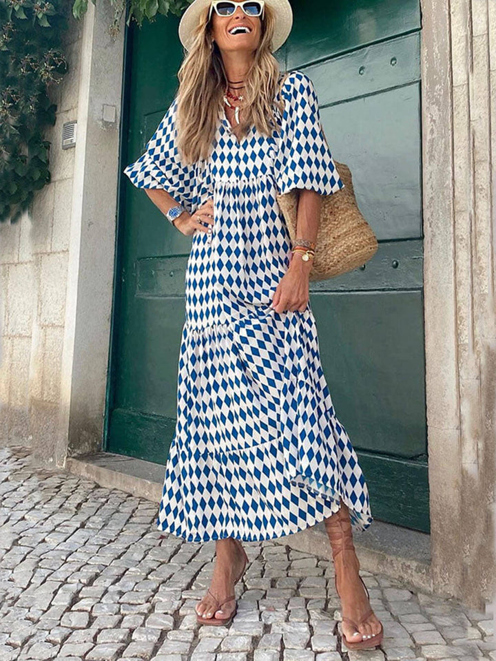 Bohemian Printed Maxi Dress - Smith Fashion