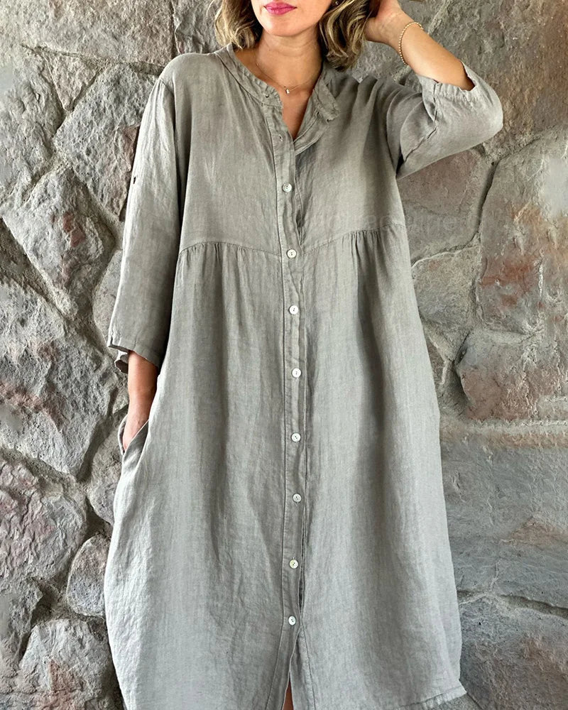 Women's Elegance Flowing Summer Airy Shirt Dress