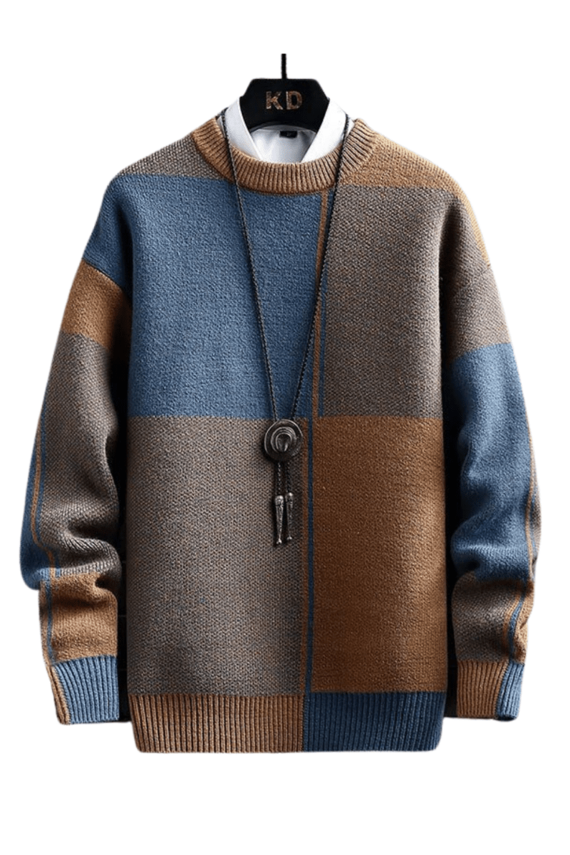 Men's Warm  Cozy Knitted Sweater for Winter and Mid-Season