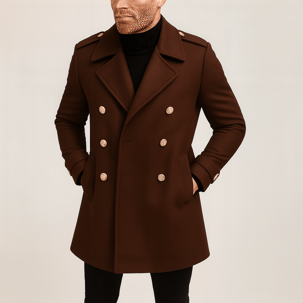 Smith | Double-Breasted Wool Blend Coat