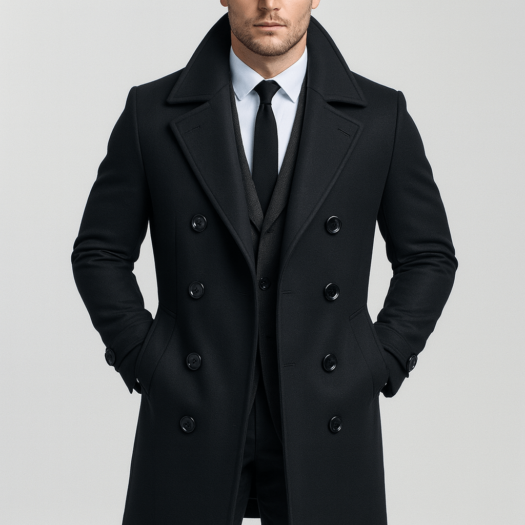 Smith | Wool Double-Breasted Overcoat
