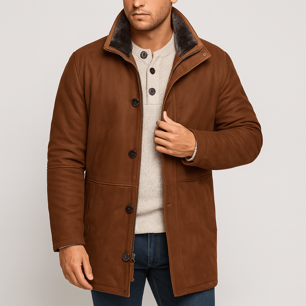 Smith | High Collar Mid-Length Coat