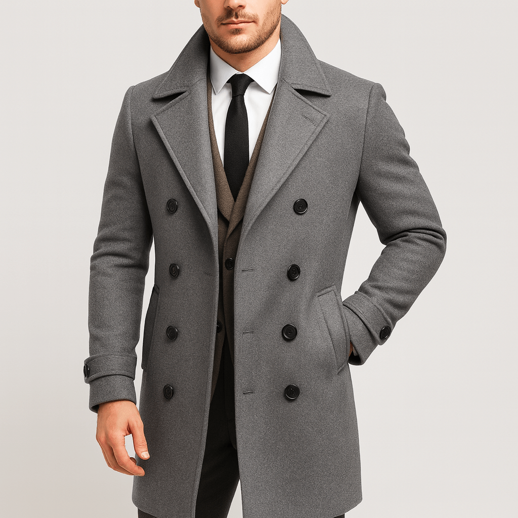 Smith | Wool Double-Breasted Overcoat