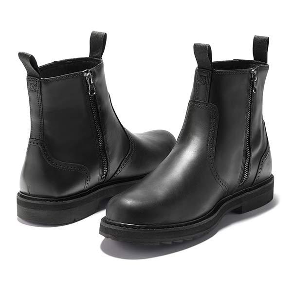 Men's Elegance Chelsea Pull On Ankle Boots with Elastic Side Panel