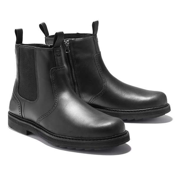 Men's Elegance Chelsea Pull On Ankle Boots with Elastic Side Panel