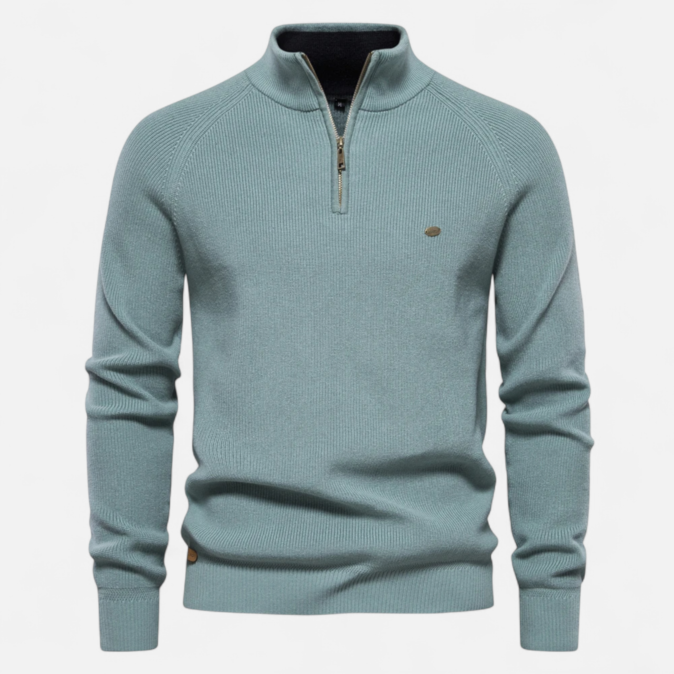 Men’s Timeless Knitted Layered Half-Zip Sweater for Cooler Months