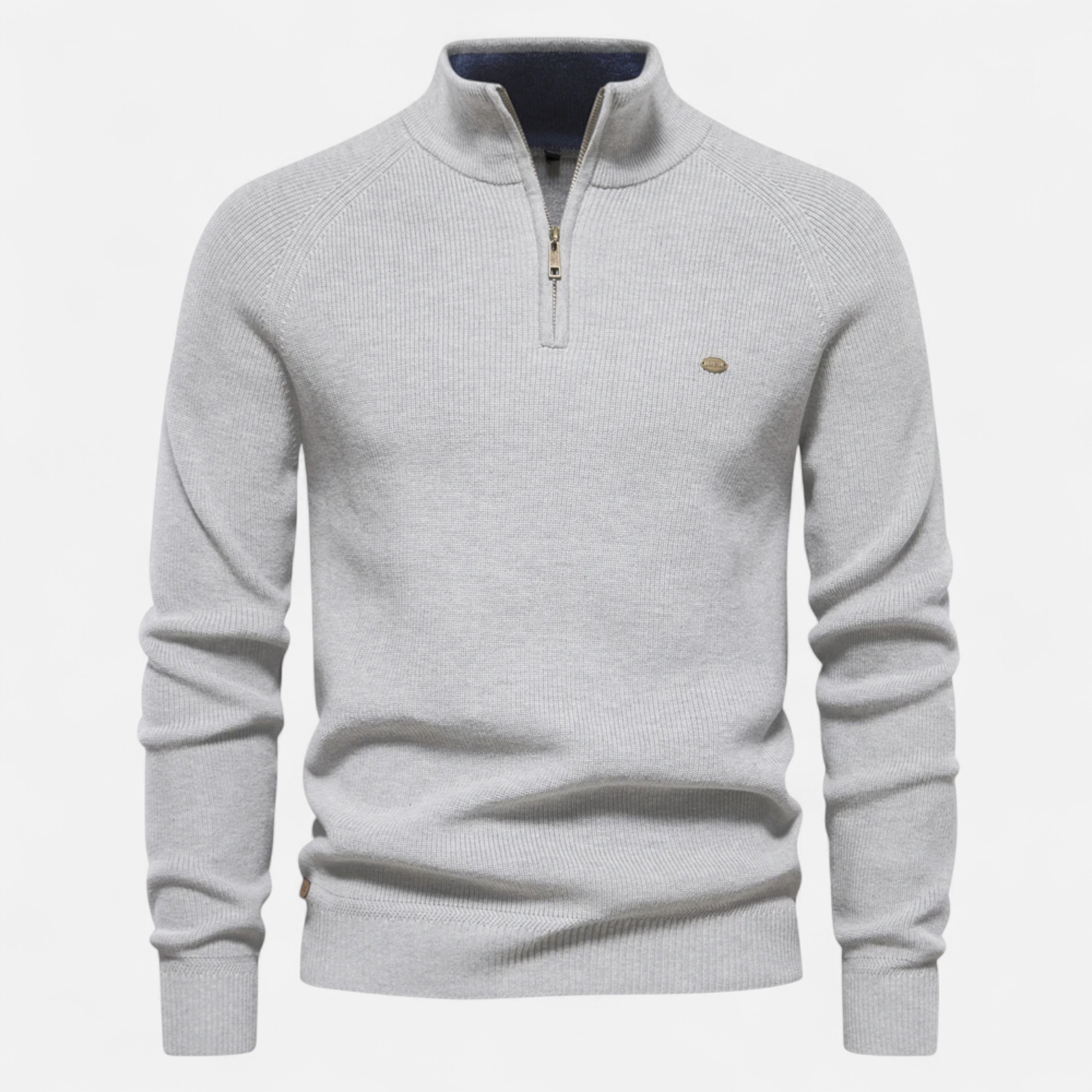 Men’s Timeless Knitted Layered Half-Zip Sweater for Cooler Months