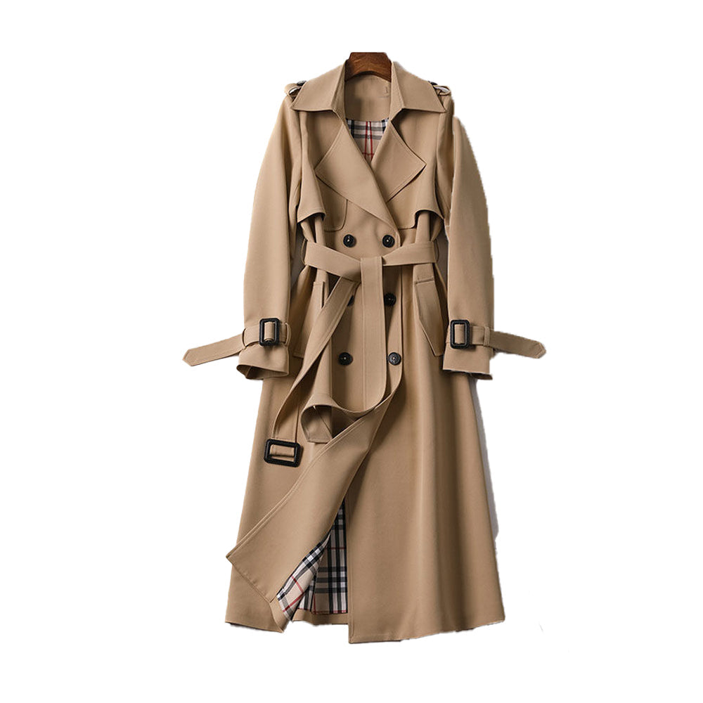 Women’s Timeless Fashion Belted Trench Coat for Cold Weather