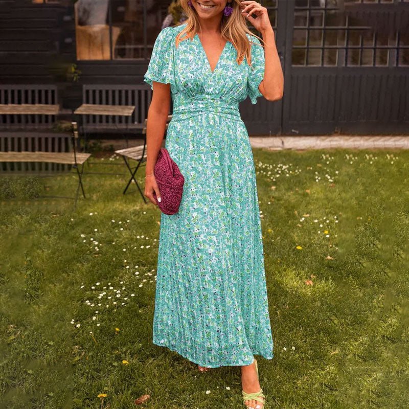 Naomi | Women's Dress with V - Neck - Smith Fashion