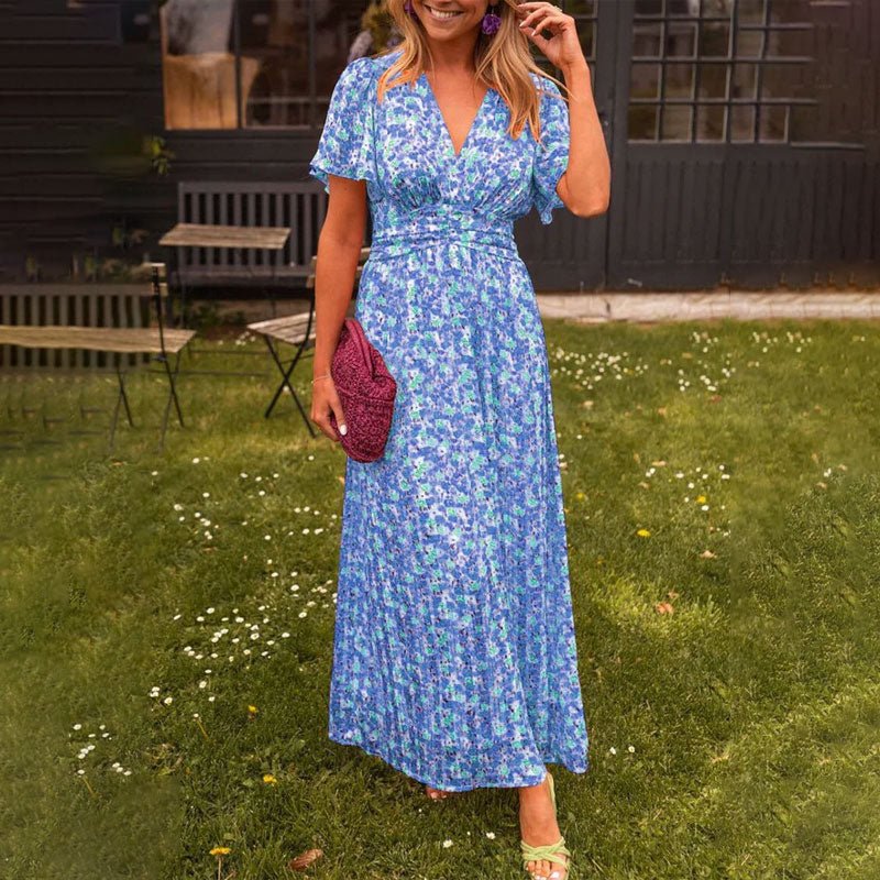 Naomi | Women's Dress with V - Neck - Smith Fashion