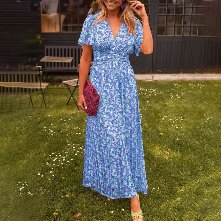 Naomi | Women's Dress with V - Neck - Smith Fashion