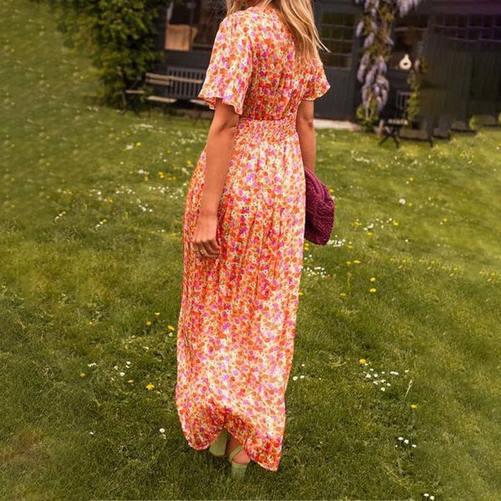 Naomi | Women's Dress with V - Neck - Smith Fashion