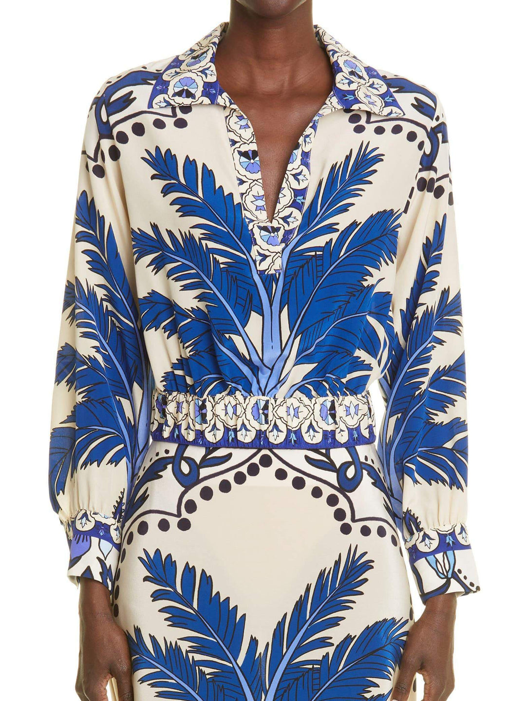 Palm Tree Floral Cropped Top Shirt - Smith Fashion
