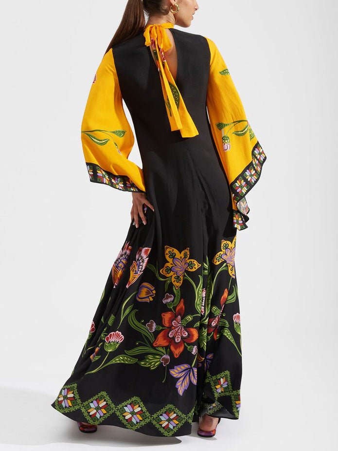Sunshine Floral Print Flowing Maxi Dress - Smith Fashion