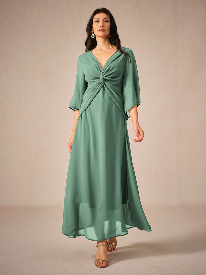 Twisted Ruffle Pearl Yarn Maxi Dress - Smith Fashion