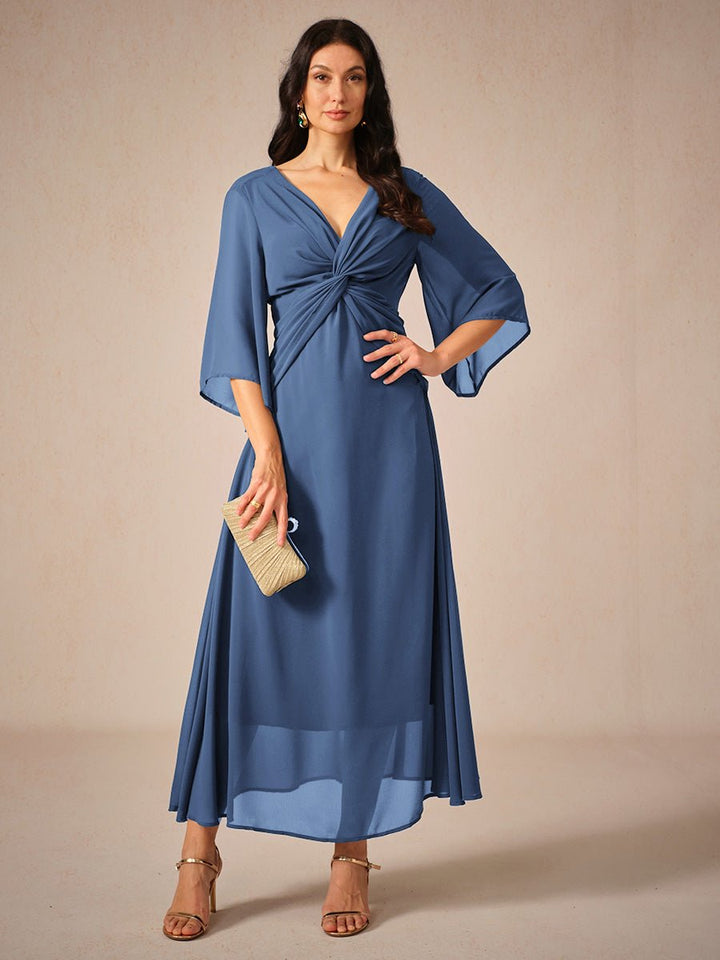 Twisted Ruffle Pearl Yarn Maxi Dress - Smith Fashion