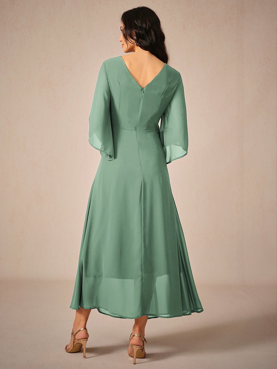 Twisted Ruffle Pearl Yarn Maxi Dress - Smith Fashion