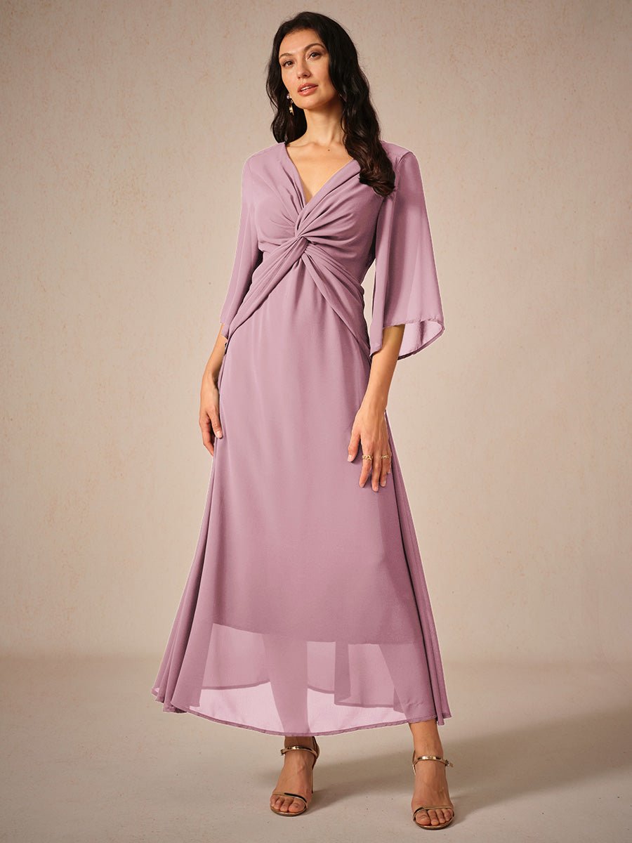Twisted Ruffle Pearl Yarn Maxi Dress - Smith Fashion