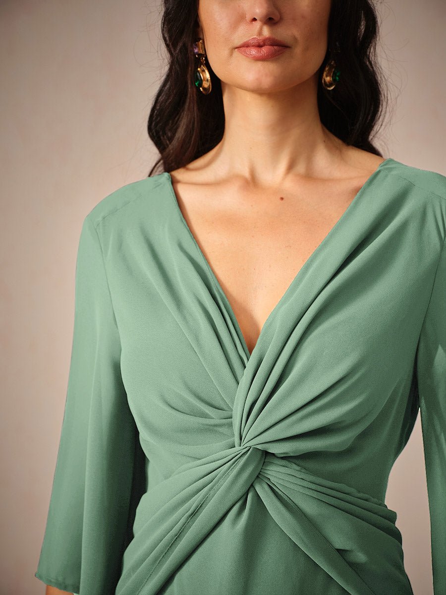 Twisted Ruffle Pearl Yarn Maxi Dress - Smith Fashion